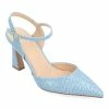 Journee Collection | Blue Snake-Embossed Nixey Pump - Women -High heel Store zu111141878 main tm1669848325
