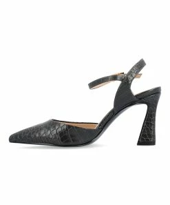 Journee Collection | Black Snake-Embossed Nixey Pump - Women -High heel Store zu111141882 alt 4 tm1669848325