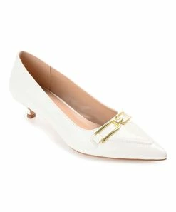 Journee Collection | White Pointed-Toe Rumi Pump - Women