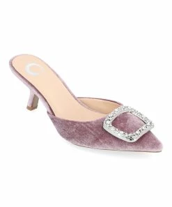Journee Collection | Lilac Rishie Buckle-Accent Kitten Heel Pump - Women