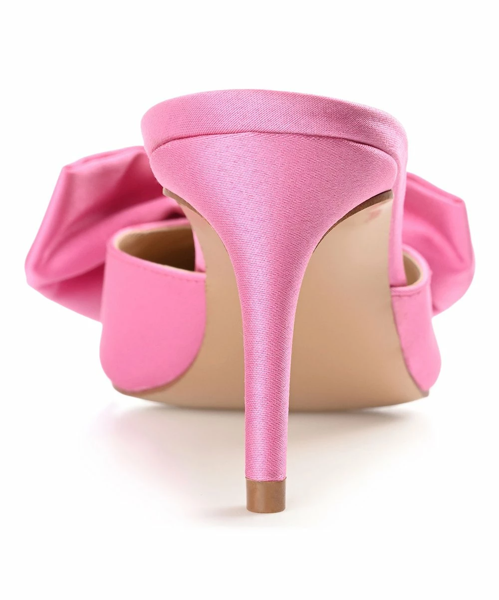 Journee Collection | Pink Tiarra Bow-Accent Pump - Women 4 Journee Collection | Pink Tiarra Bow-Accent Pump - Women - Image 2