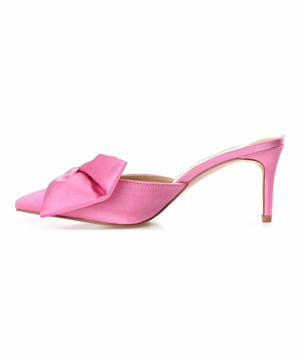 Journee Collection | Pink Tiarra Bow-Accent Pump - Women 5 Journee Collection | Pink Tiarra Bow-Accent Pump - Women - Image 3