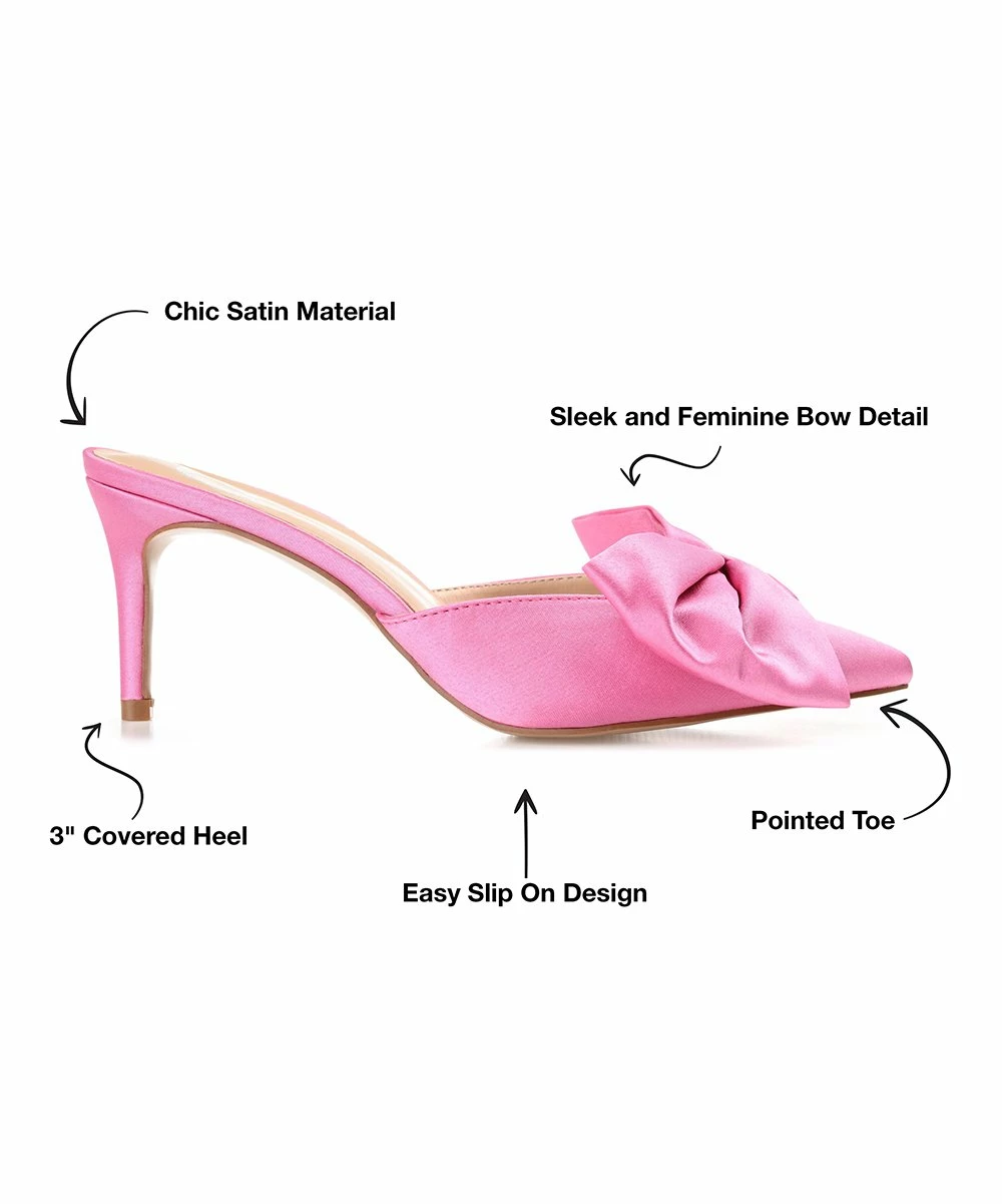 Journee Collection | Pink Tiarra Bow-Accent Pump - Women 6 Journee Collection | Pink Tiarra Bow-Accent Pump - Women - Image 4