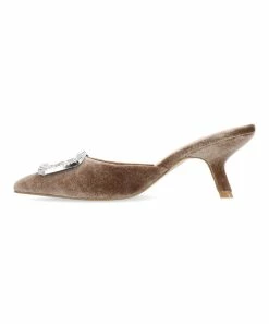 Journee Collection | Taupe Rishie Buckle-Accent Kitten Heel Pump - Women -High heel Store zu111141949 alt 4 tm1669848325