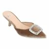Journee Collection | Taupe Rishie Buckle-Accent Kitten Heel Pump - Women