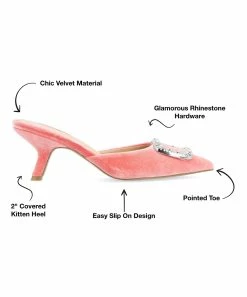 Journee Collection | Pink Rishie Buckle-Accent Kitten Heel Pump - Women -High heel Store zu111141956 alt 2 tm1669848325