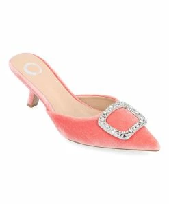 Journee Collection | Pink Rishie Buckle-Accent Kitten Heel Pump - Women