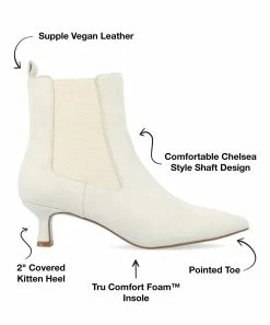 Journee Collection | White Tenlee Kitten-Heel Bootie - Women -High heel Store zu111141971 alt 3 tm1669848325