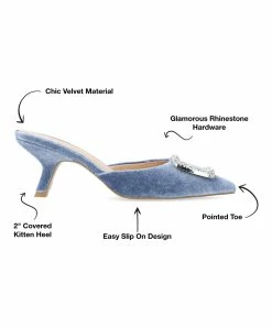 Journee Collection | Blue Rishie Buckle-Accent Kitten Heel Pump - Women -High heel Store zu111142003 alt 3 tm1669848325