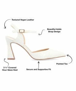 Journee Collection | Off-White Snake-Embossed Nixey Pump - Women -High heel Store zu111142062 alt 4 tm1669848325