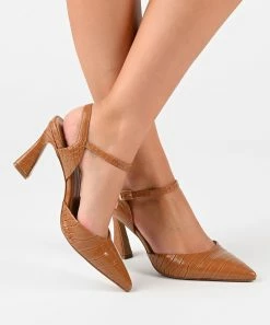 Journee Collection | Stone Snake-Embossed Nixey Pump - Women -High heel Store zu111142066 alt 4 tm1669848325