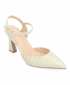 Journee Collection | Stone Snake-Embossed Nixey Pump - Women