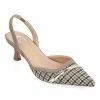 Journee Collection | Taupe & Black Houndstooth Nellia Kitten Heel Pump - Women -High heel Store zu111142104 main tm1669848325