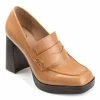 Journee Collection | Tan Ezzey Block Heel Loafer - Women -High heel Store zu111143017 main tm1669848325