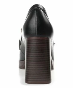 Journee Collection | Black Ezzey Block Heel Loafer - Women -High heel Store zu111143023 alt 4 tm1669848325