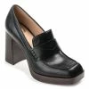 Journee Collection | Black Ezzey Block Heel Loafer - Women -High heel Store zu111143023 main tm1669848325