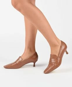 Journee Collection | Tan Textured Celina Pump - Women -High heel Store zu111143029 alt 2 tm1673469973