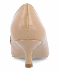 Journee Collection | Tan Textured Celina Pump - Women -High heel Store zu111143029 alt 3 tm1673469973