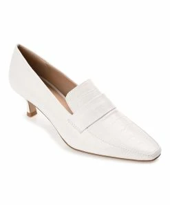 Journee Collection | White Textured Celina Pump - Women