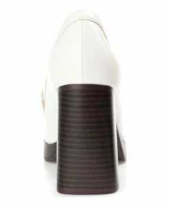 Journee Collection | White Ezzey Block Heel Loafer - Women -High heel Store zu111143050 alt 4 tm1669848325