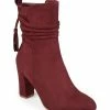 Journee Collection | Wine Zuri Ankle Boot - Women -High heel Store zu111144077 main tm1673623501