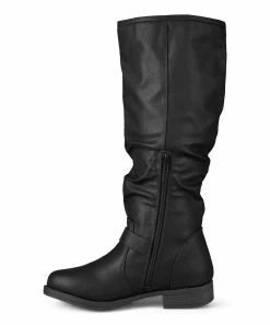 Journee Collection | Black Buckle-Accent Stormy Wide-Calf Boot - Women -High heel Store zu111144106 alt 3 tm1670273269