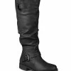 Journee Collection | Black Buckle-Accent Stormy Wide-Calf Boot - Women