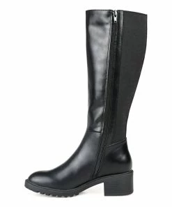 Journee Collection | Black Side-Zip Morgaan Wide-Calf Boot - Women -High heel Store zu111144530 alt 3 tm1670273402