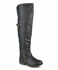 Journee Collection | Black Kane Pocket Wide-Calf Over-The-Knee Boot - Women