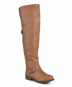 Journee Collection | Chestnut Kane Pocket Wide-Calf Over-The-Knee Boot - Women