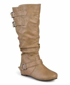 Journee Collection | Taupe Slouchy Tiffany Wide-Calf Boot - Women