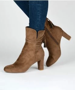 Journee Collection | Taupe Zuri Ankle Boot - Women -High heel Store zu111145689 alt 3 tm1673623501