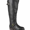 Journee Collection | Black Studded Spokane Wide-Calf Boot - Women -High heel Store zu111145825 main tm1670273604