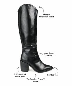 Journee Collection | Black Extra Wide-Calf Daria Boot - Women -High heel Store zu111146090 alt 4 tm1670273604