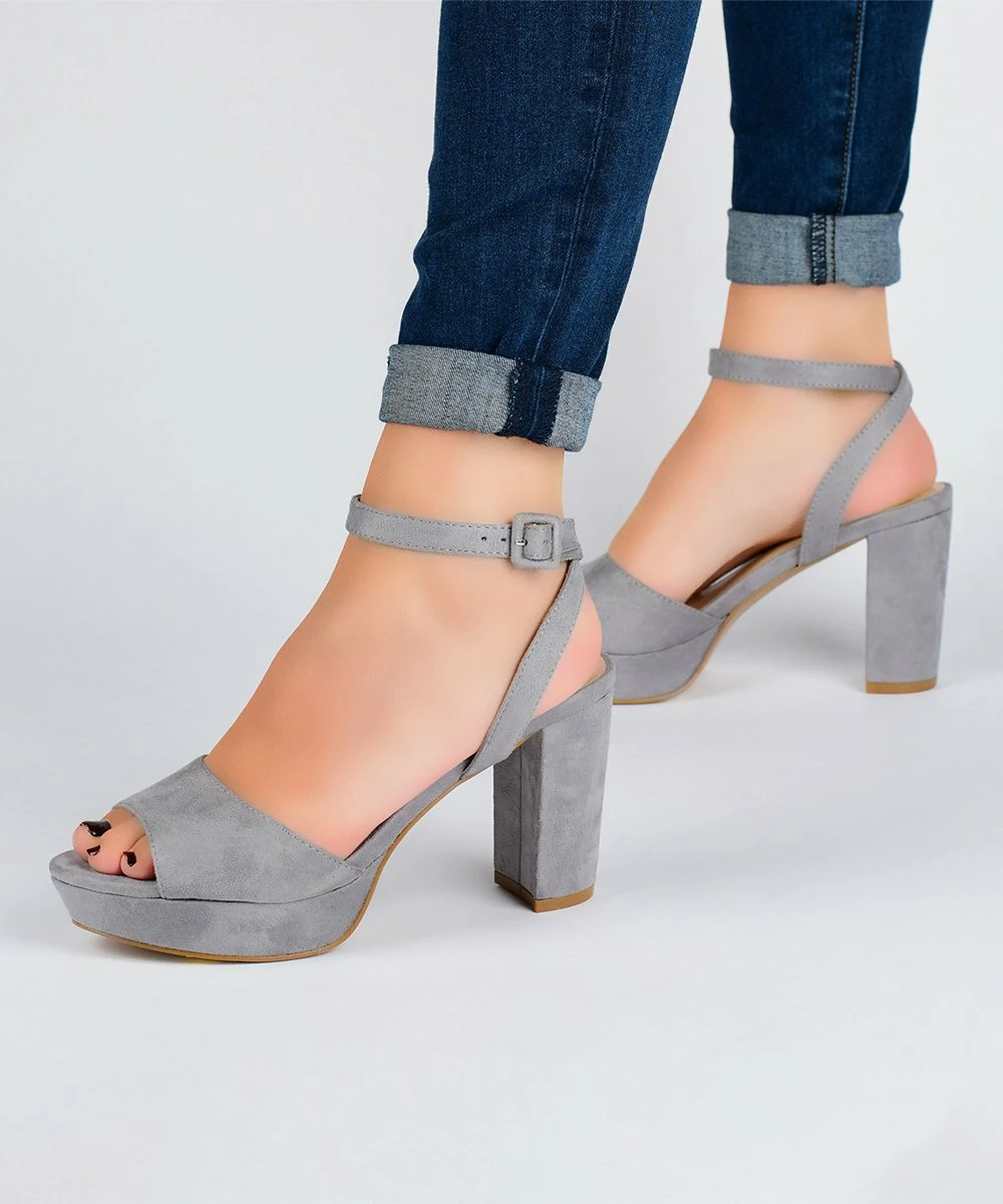 Journee Collection | Beige Open-Toe Nairri Pump - Women 4 Journee Collection | Beige Open-Toe Nairri Pump - Women - Image 2