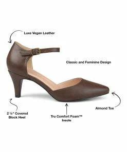 Journee Collection | Brown Bettie D'Orsay Pump - Women -High heel Store zu111149490 alt 3 tm1673469973