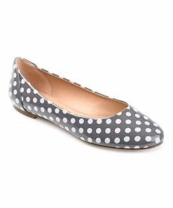 Journee Collection | Gray & White Dot Kavn Ballet Flat - Women