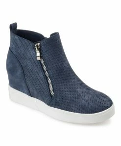 Journee Collection | Blue Wide-Width Pennelope Wedge Sneaker - Women