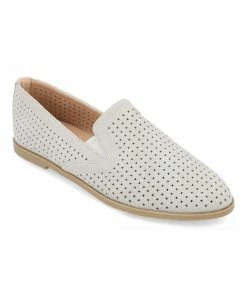 Journee Collection | Gray Perforated Lucie Ballet Flat - Women