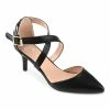 Journee Collection | Black Crisscross-Strap Riva Pump - Women -High heel Store zu111149511 main tm1673548782
