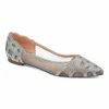 Journee Collection | Gray Rhinestone Batavia Ballet Flat - Women