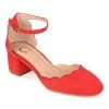Journee Collection | Red Scalloped Edna Pump - Women -High heel Store zu111149515 main tm1673548782