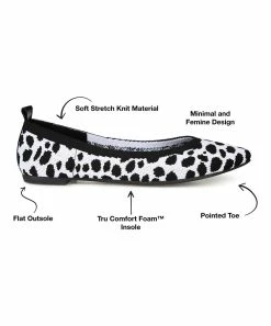 Journee Collection | Black & White Leopard Karise Ballet Flat - Women -High heel Store zu111149533 alt 3 tm1669925518