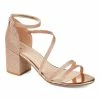 Journee Collection | Rose Goldtone Shimmer Strappy Bella Sandal - Women -High heel Store zu111149536 main tm1673548782