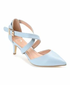 Journee Collection | Blue Crisscross-Strap Riva Pump - Women