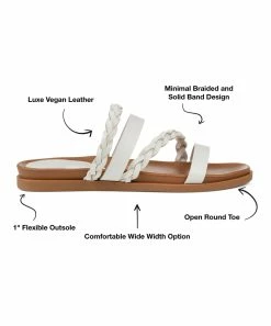 Journee Collection | White Braided-Strap Colette Sandal - Women -High heel Store zu111149545 alt 3 tm1673548782