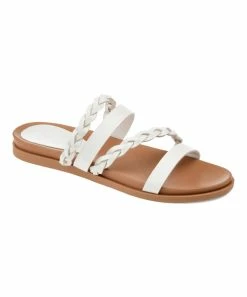 Journee Collection | White Braided-Strap Colette Sandal - Women