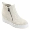 Journee Collection | Ivory Wide-Width Pennelope Wedge Sneaker - Women -High heel Store zu111149546 main tm1673548782