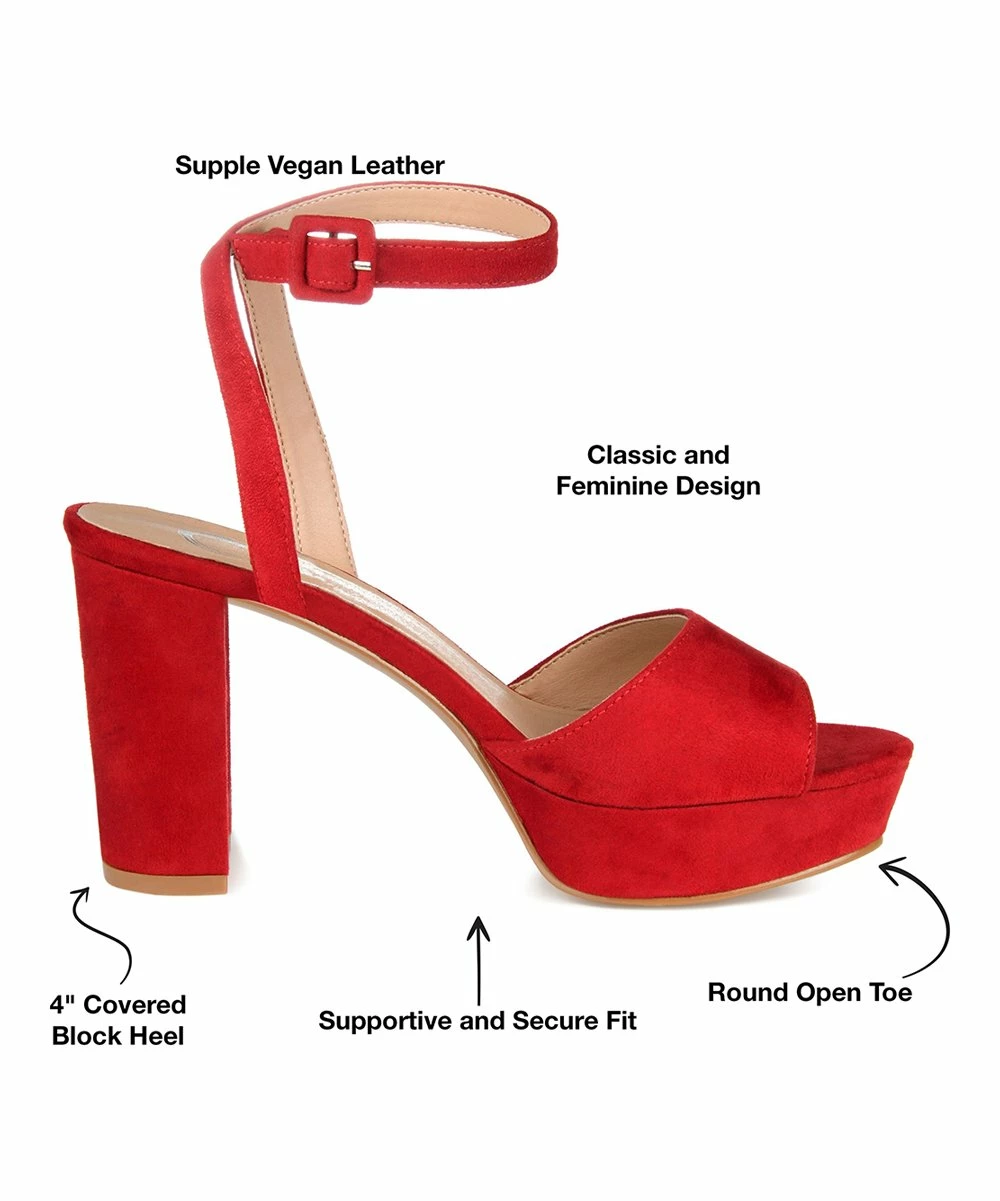 Journee Collection | Red Open-Toe Nairri Pump - Women 4 Journee Collection | Red Open-Toe Nairri Pump - Women - Image 2