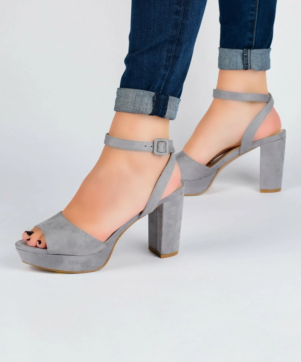 Journee Collection | Red Open-Toe Nairri Pump - Women 5 Journee Collection | Red Open-Toe Nairri Pump - Women - Image 3